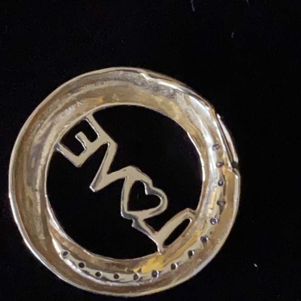 Gold and Diamond LOVE Pendant - Picture 4 of 8